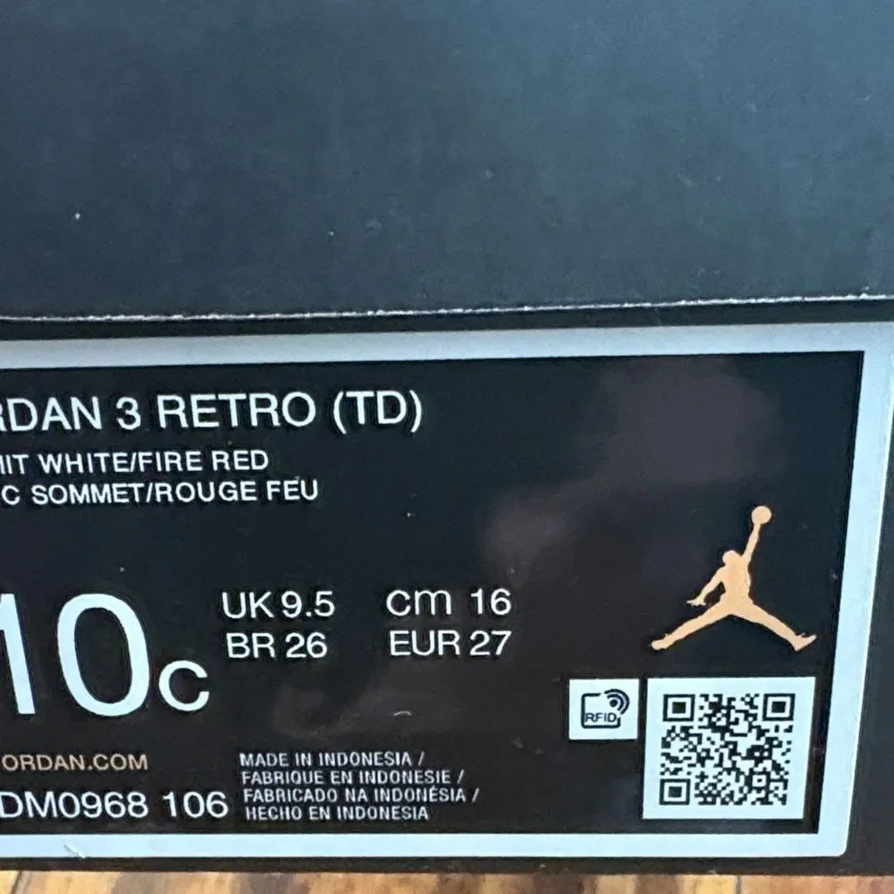 Jordan Kids White Black Elephant Print Sneaker
